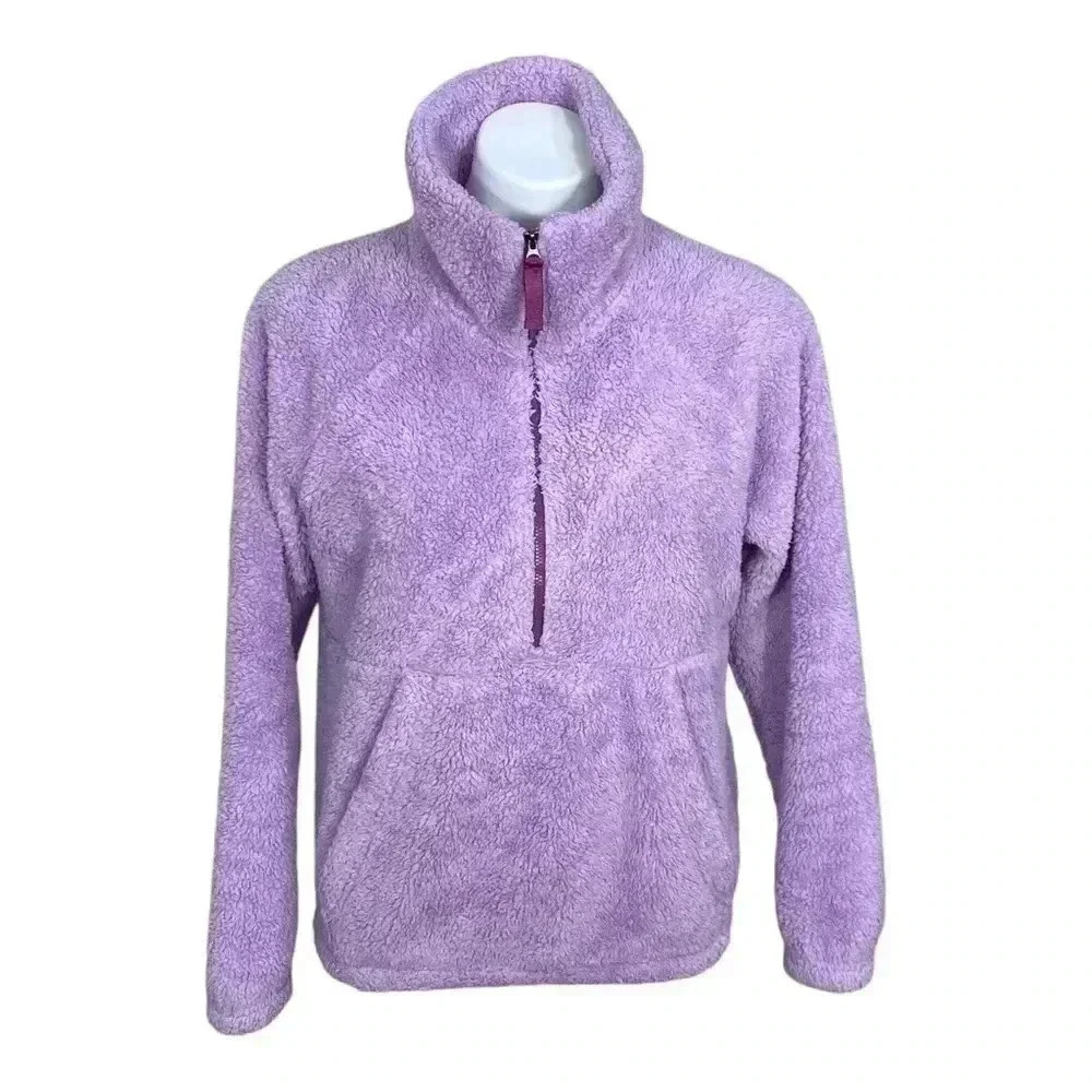 Eddie Bauer fleece Teddy quarter zip jacket pullover small gorpcore